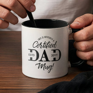 Taza del Día del Padre para Papá Certificado Regal