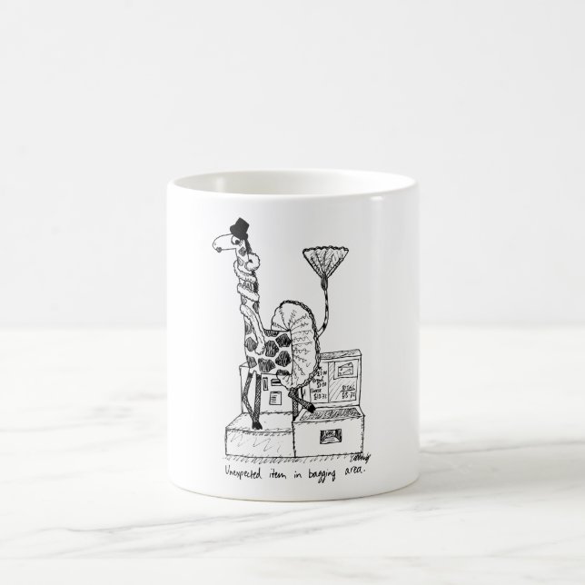Taza del dibujo animado - artículo inesperado (Centro)