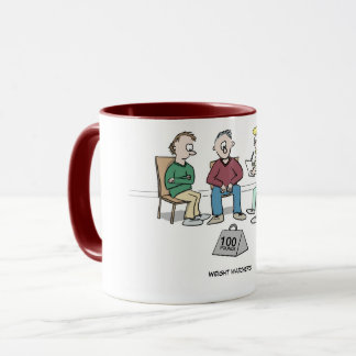 Taza del dibujo animado de los vigilantes del peso