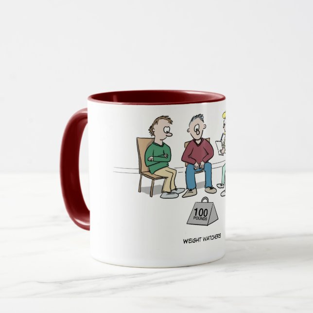 Taza del dibujo animado de los vigilantes del peso (Anverso izquierdo)