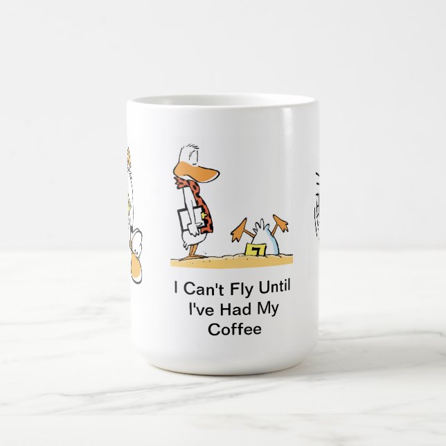 Taza del dibujo animado del café del humor de la (Centro)