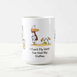 Taza del dibujo animado del café del humor de la