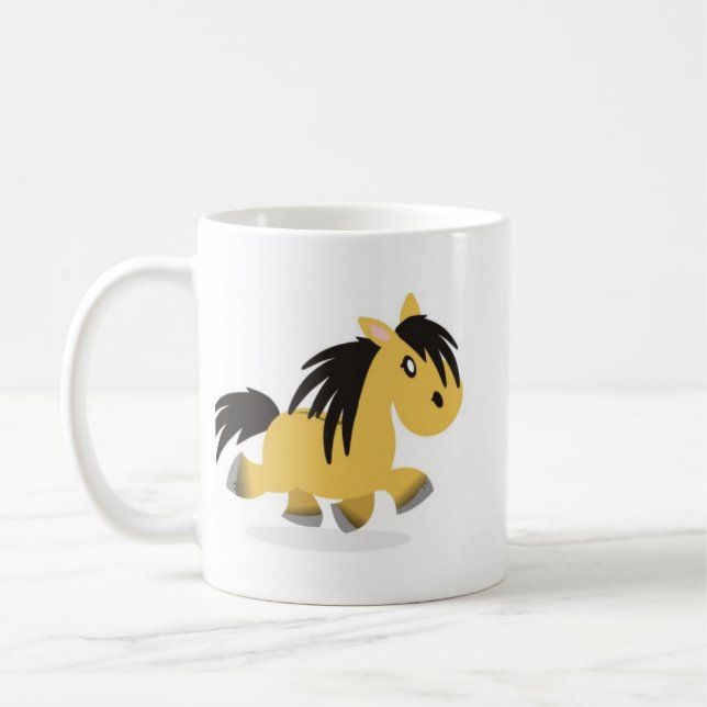 Taza del dibujo animado del potro de la montaña (Izquierda)