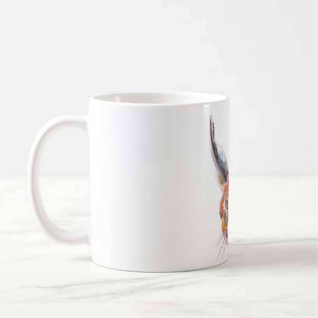 Taza del dibujo del lince (Izquierda)