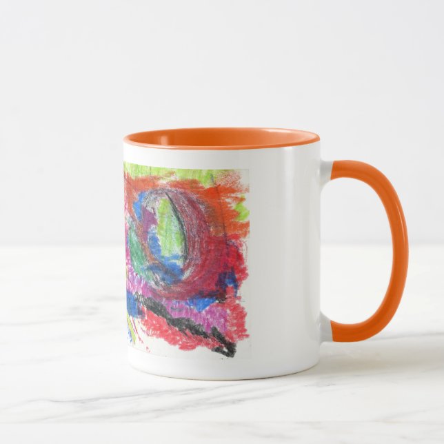 taza del dibujo del lirio (Derecha)