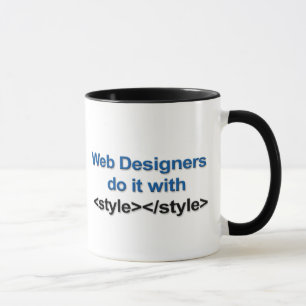Taza del diseñador del Web
