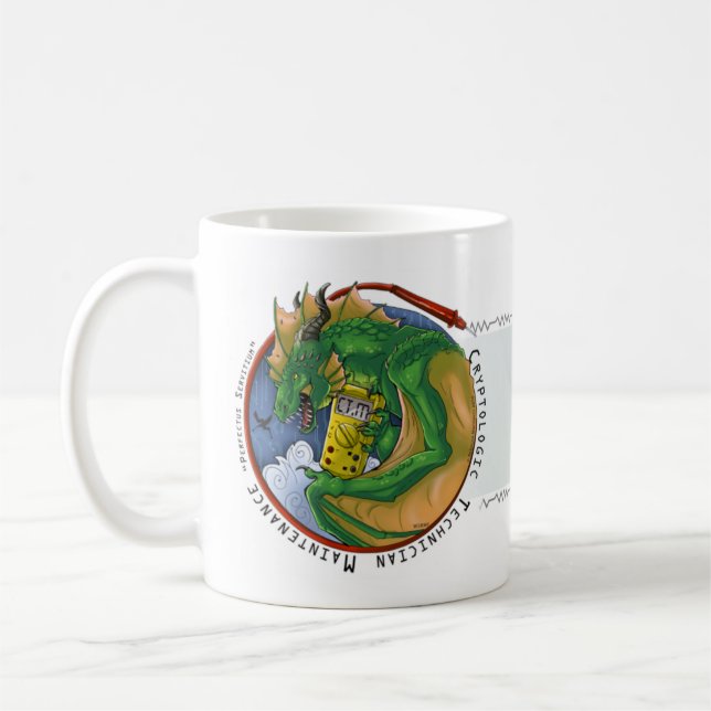Taza del diseño de la "moneda" (R. Hand) (Izquierda)