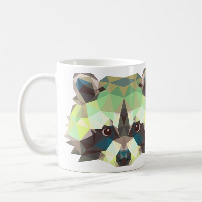 Taza del diseño del mapache (Izquierda)