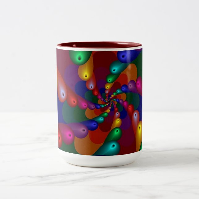 Taza del diseño del multicolor (Centro)