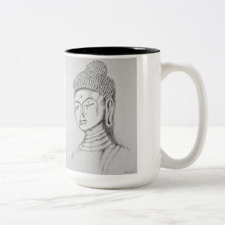 Taza del Dos-tono de Buda/de Namaste