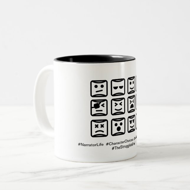 Taza del Dos-Tono de las opciones del carácter, 11 (Anverso izquierdo)