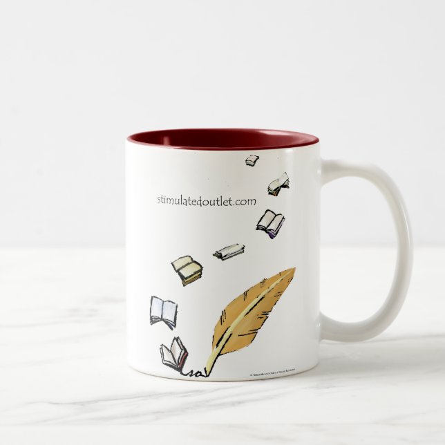 Taza del dos-tono de las palabras en vuelo (Derecha)