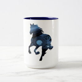 Taza del Dos-Tono del caballo