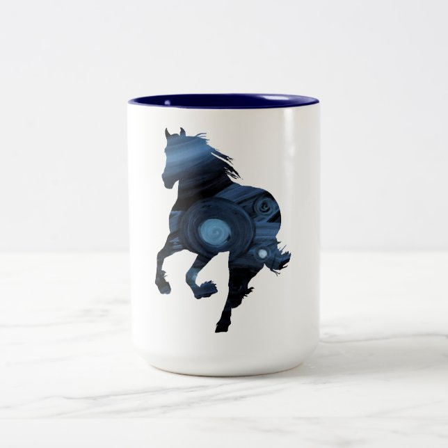 Taza del Dos-Tono del caballo (Centro)