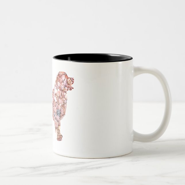 Taza del Dos-Tono del perro de Labrador (Derecha)