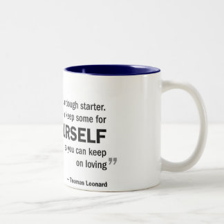 taza del Dos-tono - el 'amor es como el pan