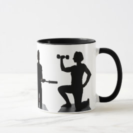 Taza del ejercicio de la silueta de Lisa Carusone