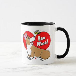 Taza del el día de San Valentín del Corgi de la