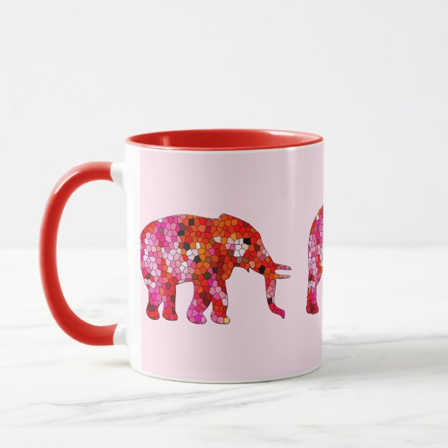 Taza del elefante del vitral (Izquierda)