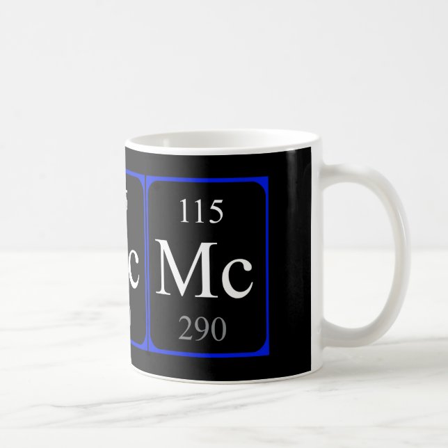 Taza del elemento 115 - negro de Moscovium (Derecha)