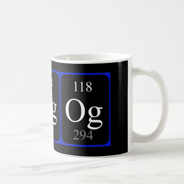Taza del elemento 118 - negro de Oganesson (Derecha)