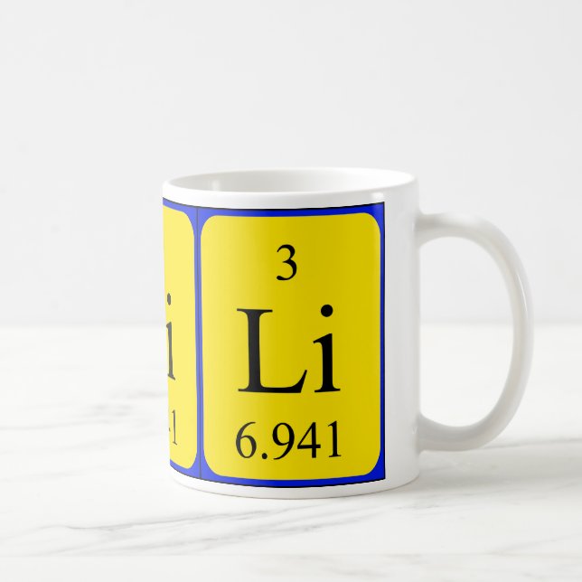 Taza del elemento 3 - litio (Derecha)