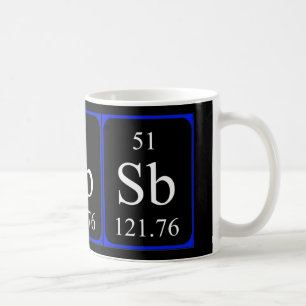 Taza del elemento 51 - negro de antimonio