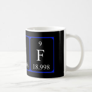 Taza del elemento 9 - flúor