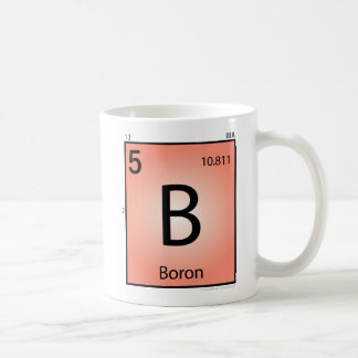 Taza del elemento del boro (b)