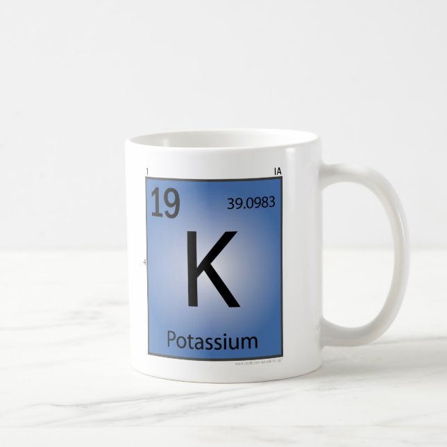 Taza del elemento del potasio (k) (Derecha)