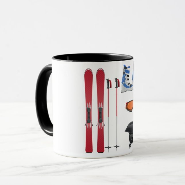 Taza del equipo del esquí (Anverso izquierdo)
