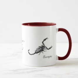 Taza del escorpión con decir