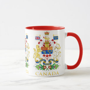 Taza del escudo de armas de Canadá 150