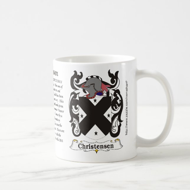 Taza del escudo de armas de la familia de (Derecha)