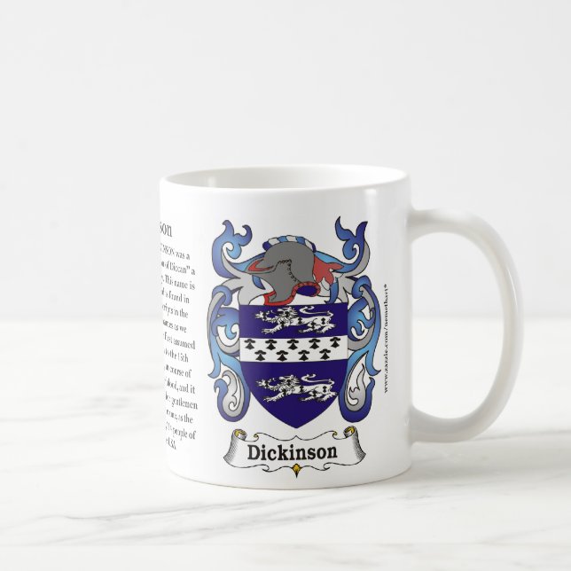 Taza del escudo de armas de la familia de (Derecha)