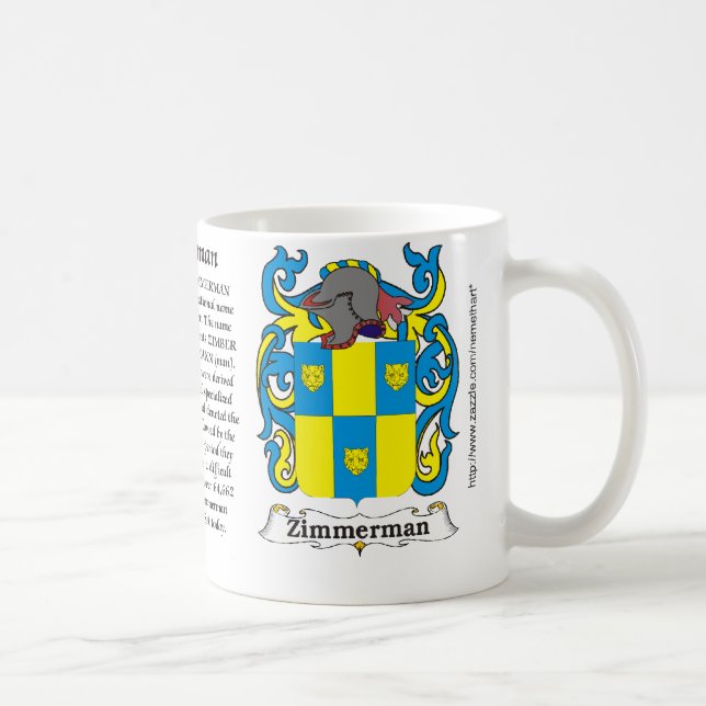 Taza del escudo de armas de la familia de (Derecha)