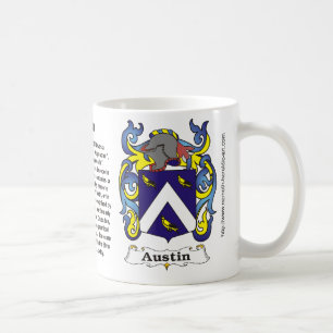 Taza del escudo de armas de la familia de Austin