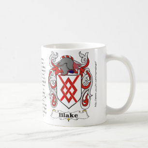 Taza del escudo de armas de la familia de Blake