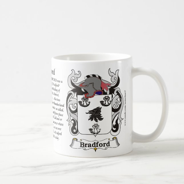 Taza del escudo de armas de la familia de Bradford (Derecha)