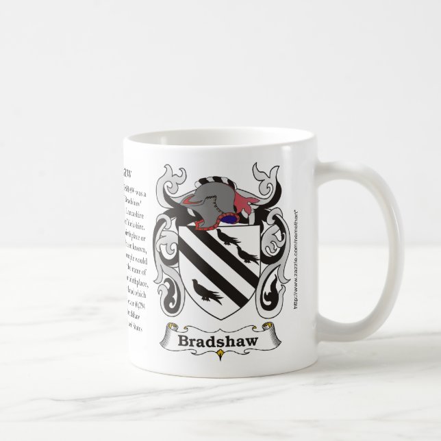 Taza del escudo de armas de la familia de Bradshaw (Derecha)