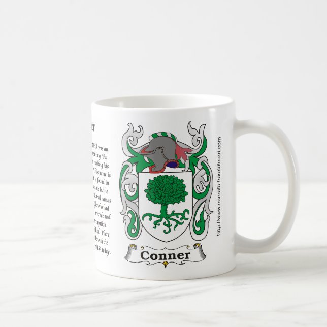 Taza del escudo de armas de la familia de Conner (Derecha)