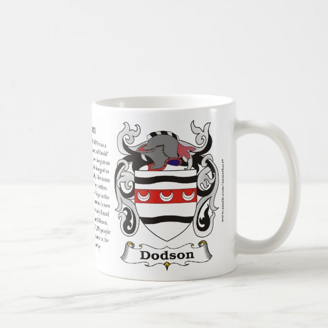 Taza del escudo de armas de la familia de Dodson (Derecha)