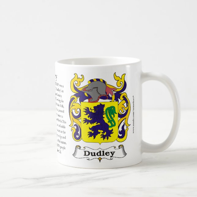 Taza del escudo de armas de la familia de Dudley (Derecha)