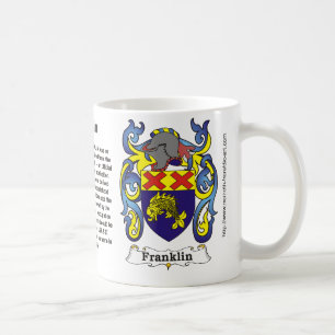 Taza del escudo de armas de la familia de Franklin