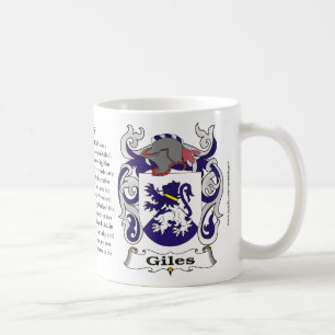 Taza del escudo de armas de la familia de Giles