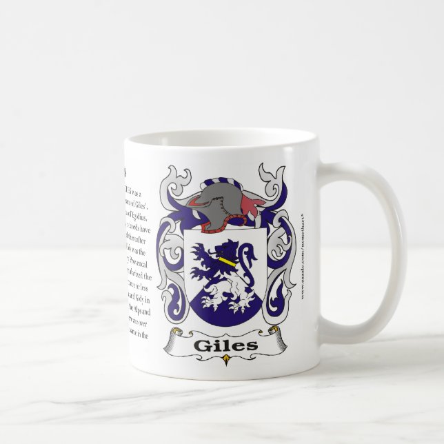 Taza del escudo de armas de la familia de Giles (Derecha)