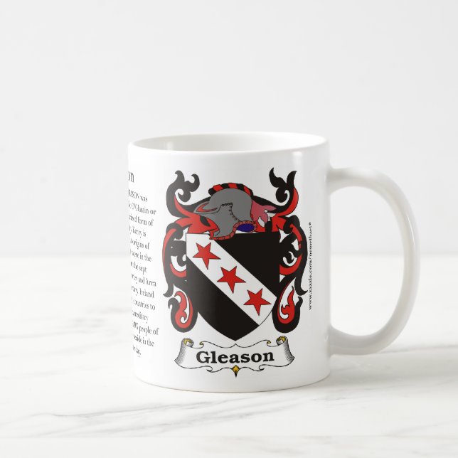 Taza del escudo de armas de la familia de Gleason (Derecha)
