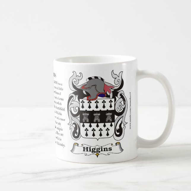 Taza del escudo de armas de la familia de Higgins (Derecha)