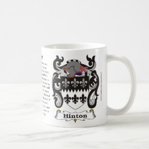 Taza del escudo de armas de la familia de Hinton
