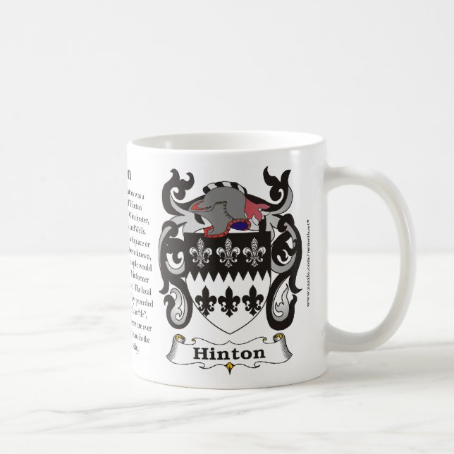 Taza del escudo de armas de la familia de Hinton (Derecha)